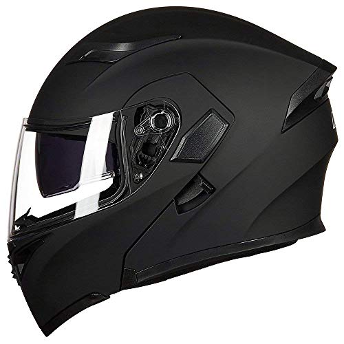 ILM Motorcycle Dual Visor Flip up Modular Full Face Helmet DOT 6 Colors Model 902 - Image 47
