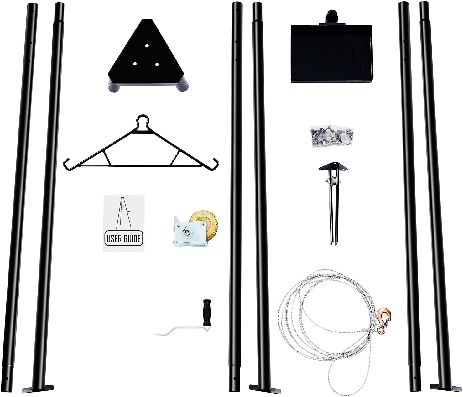 YIELDEDLAND 500lb Capacity Tripod Game Hoist Deer Hanger and Complete Hoist Kit with Gambrel and Manual Winch for Hunting Season Game up to 500 Pound - Image 7