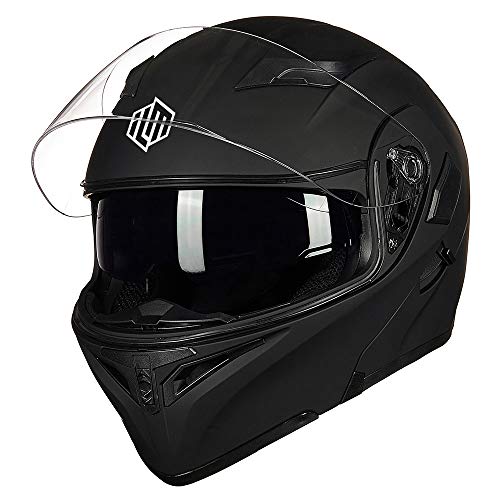 ILM Motorcycle Dual Visor Flip up Modular Full Face Helmet DOT 6 Colors Model 902 - Image 30