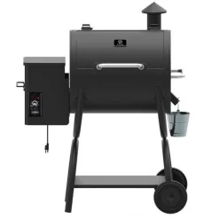 Z Grills ZPG-550A 590 Sq. in. Wood Pellet Grill and Smoker 7-in-1 BBQ in Black
