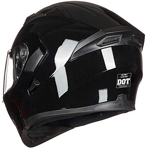 ILM Motorcycle Dual Visor Flip up Modular Full Face Helmet DOT 6 Colors Model 902 - Image 14