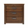 Camaflexi Carmel 3 Drawer Nightstand, Antique Walnut