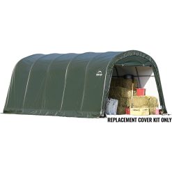 Replacement Cover for The Garage-in-a-Box Roundtop 12 ft. x 20 ft. x 8 ft. Standard PE 7.5 oz. Green