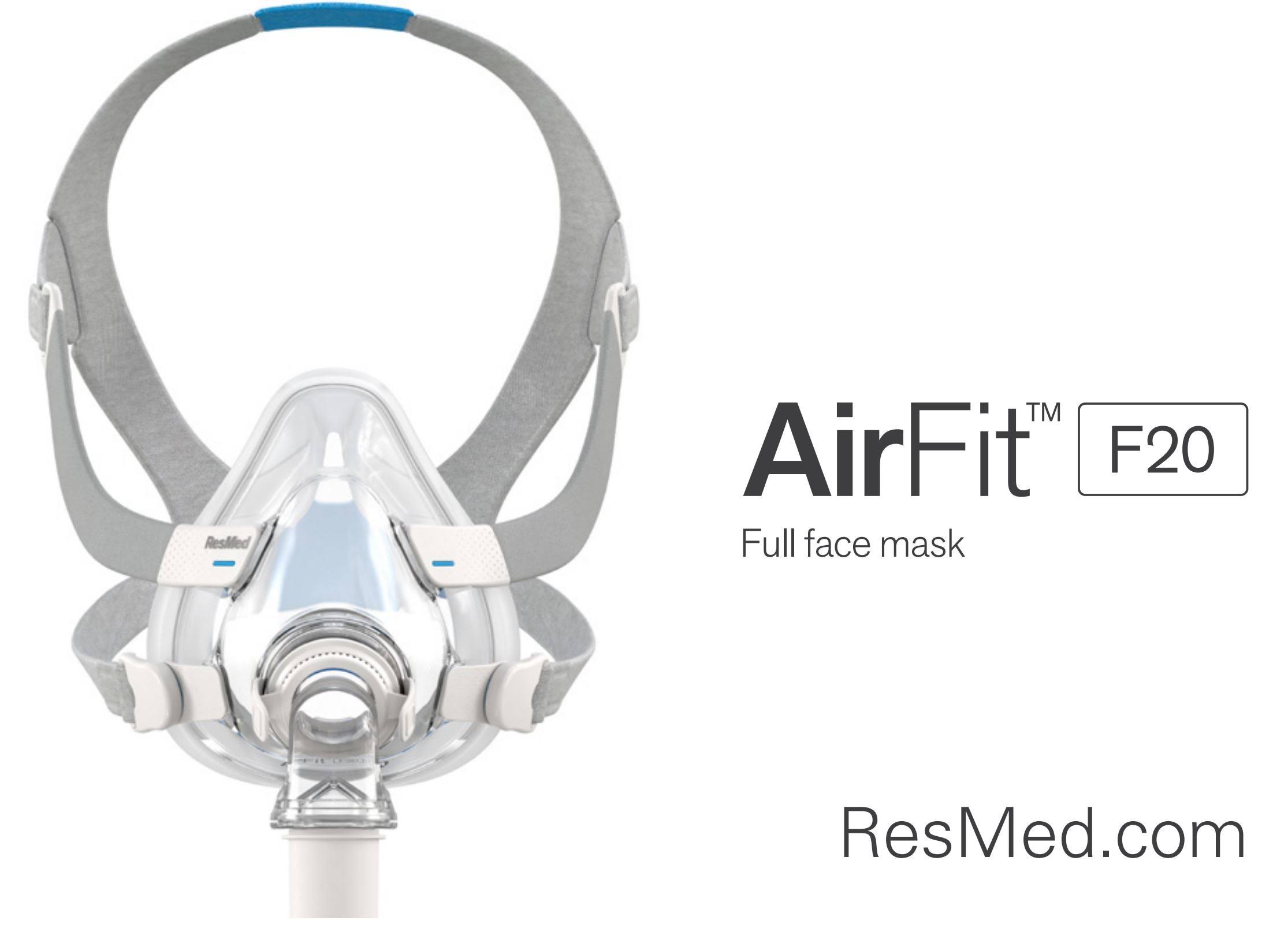 ResMed AirFit F20 Full Face CPAP Mask with Headgear – Large - Image 4