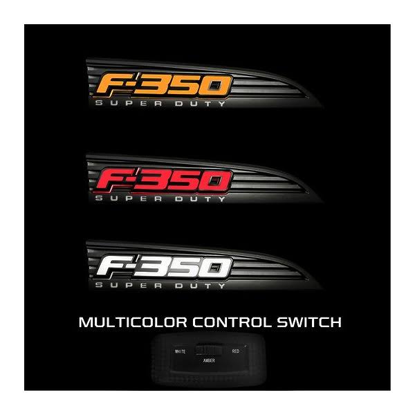 2011 Ford F350 Recon Illuminated F350 Badge Fender Emblems - Image 2