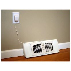 Airflow Breeze 1000-0099 Baseboard Booster Fan Almond – 18 in.