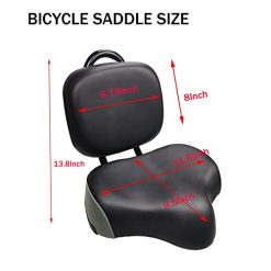 Alternative view of WEEROCK Bike Saddle Bicycle Seats Oversized Comfortable with Backrest Replacement Soft Back Rest PU Cushion for Bicycle Mountain Bike MTB Tricycle Commuter Bike