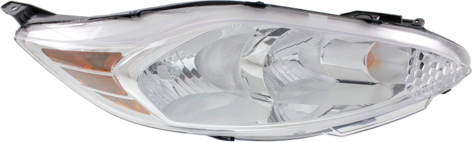 Evan-Fischer Headlight Set of 2 Compatible with 2011-2013 Ford Fiesta Clear Lens Halogen Composite With bulbs CAPA Driver and Passenger Side - Image 3