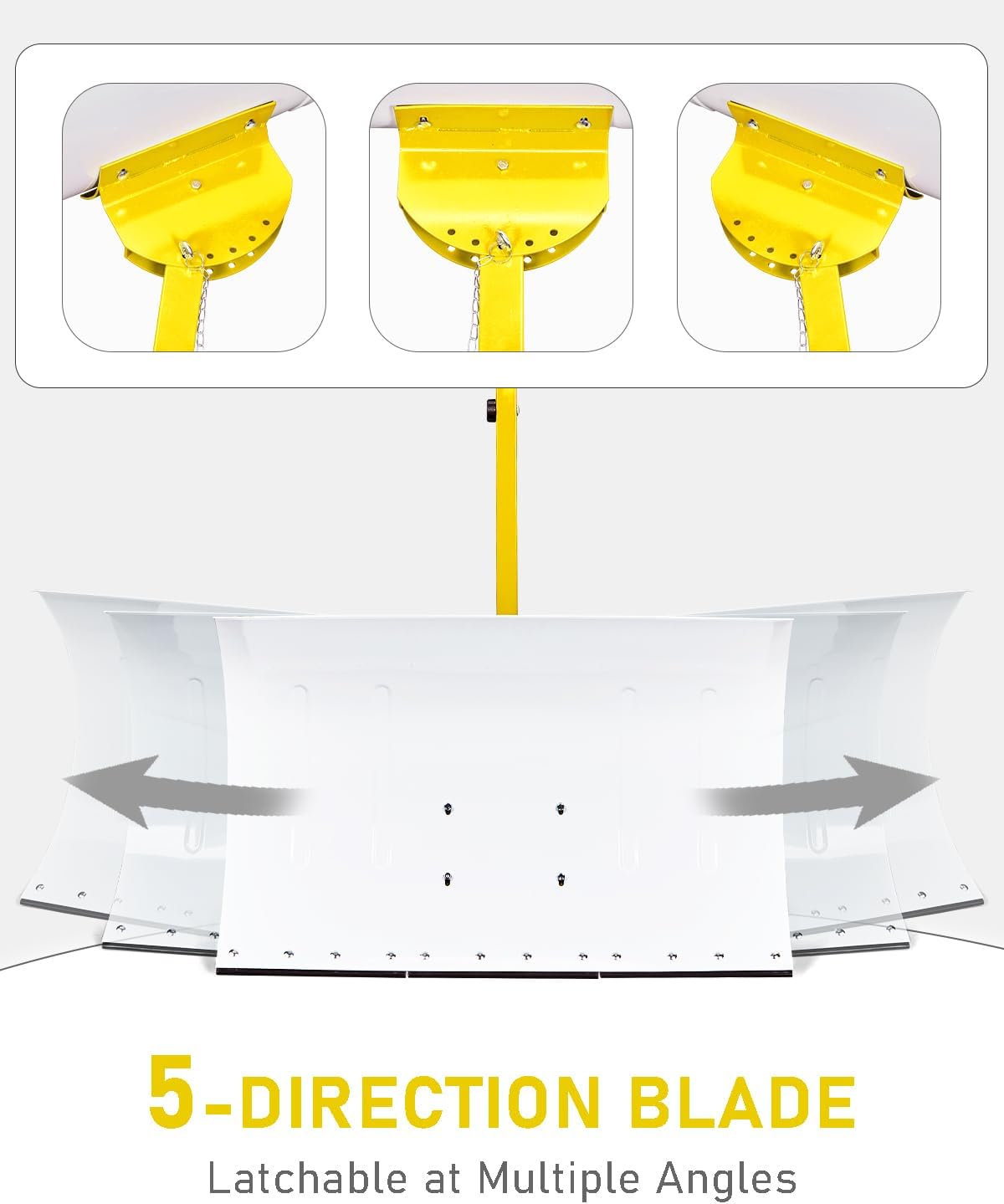 Outvita Snow Shovel with Wheels, 29 Wide 18 Long Snow Plow Shovel Angle & Height Adjustable Padded Handle Efficient Snow Clean Tool for Driveway or Pavement (Yellow) - Image 18