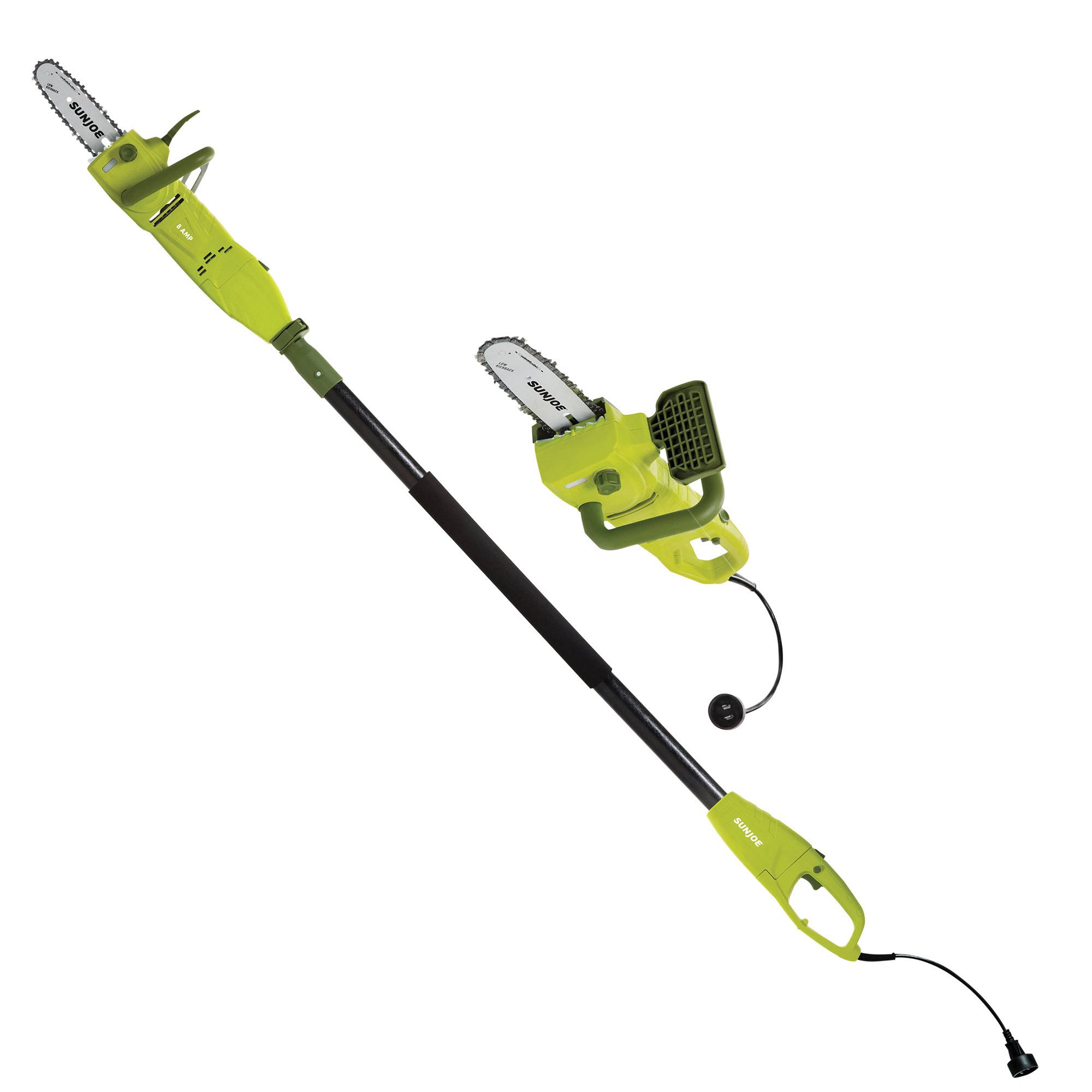 Sun Joe 8-Inch 8.0 Amp 2-in-1 Convertible Pole Chain Saw, Green, Swj806e - Image 5