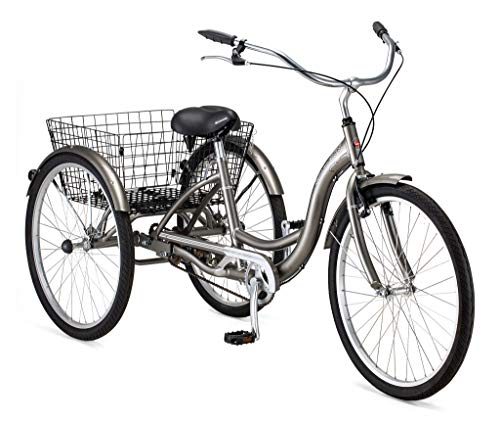 Schwinn Meridian Adult Tricycle with 26-Inch Wheels in Dark Silver