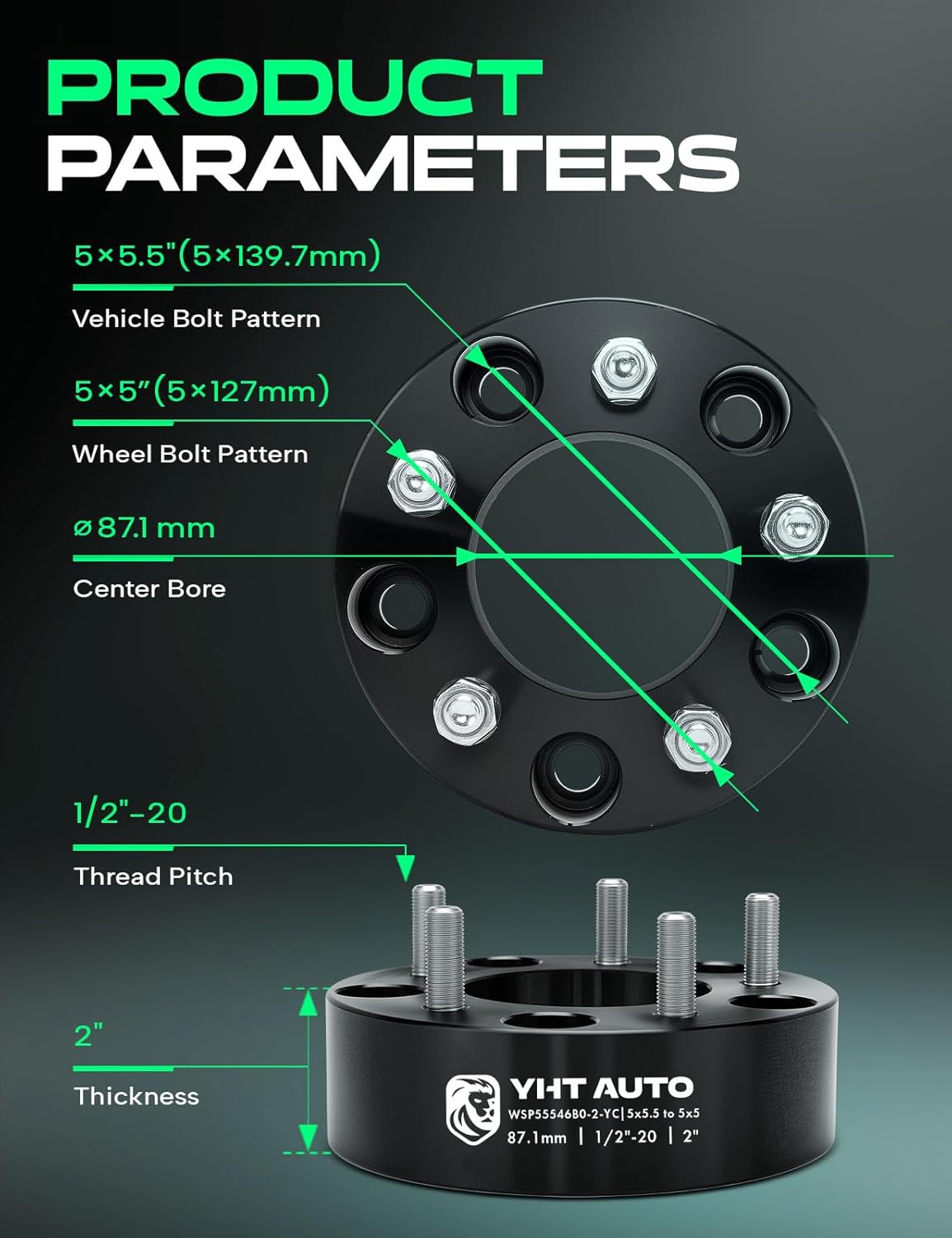 YHTAUTO 5×120 Hub Centric Wheel Spacers 1 Compatible with 1991-2011 BMW 1/3/5/6/7/8/M3/M5/M6/Z3/Z4/Z8 Series Tire Spacers M12x1.5 Studs, 72.56mm Hub Bore 5 Lug 2PCS Black - Image 12