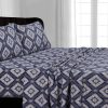 200-gsm Damask Printed Deep Pocket Flannel Sheet Set King