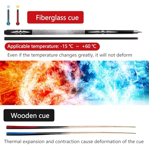 Fiberglass Graphite Composite Billiard Pool Cue Sticks 18oz 19oz 20oz 21oz 58inch - Image 4