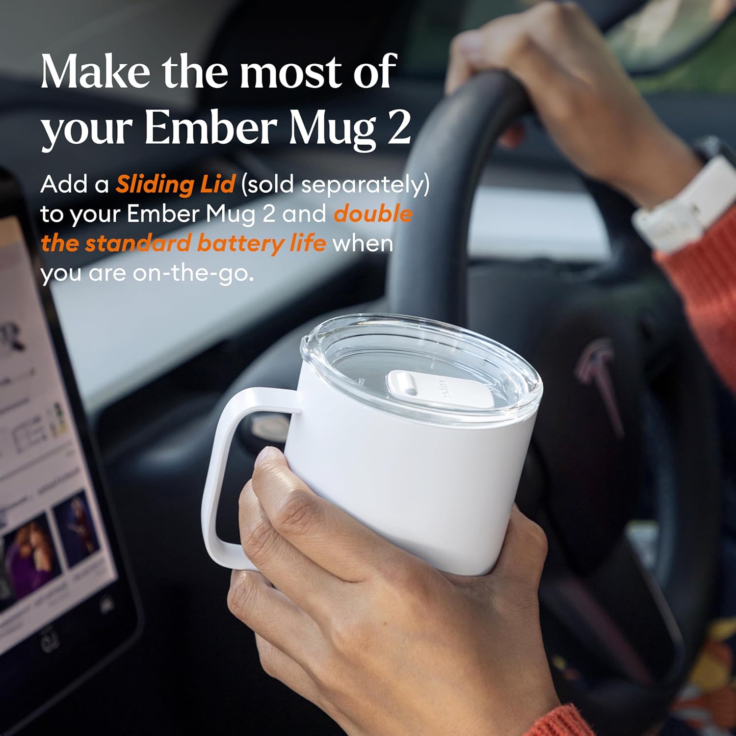 Ember Temperature Control Smart Mug 2, 14 Oz, App-Controlled Heated Coffee Mug with 80 Min Battery Life and Improved Design, White - Image 29