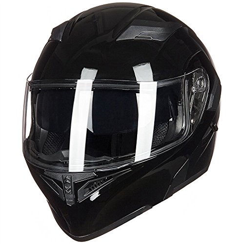 ILM Motorcycle Dual Visor Flip up Modular Full Face Helmet DOT 6 Colors Model 902 - Image 65