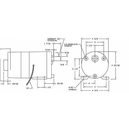 Dayton 1LPN3 AC Gearmotor 13 RPM TEFC 115V - Image 2
