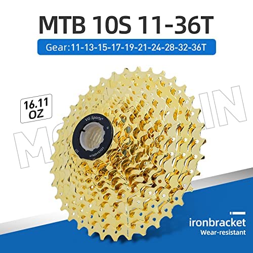 VG SPORTS 10 Speed Cassette 11-25T/11-28T/11-32T/11-36T/11-40T/11-42T/11-46T Bicycle Cassette Fit for Mountain Bike/Road Bike Cassette Compatible with Shimano Sram - Image 6