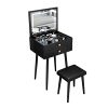 ENGENDER Makeup Vanity Vanity Table Set Flip Dresser Modern Minimalist Small Dresser for Bedroom Ladies Fashion Dresser Dresser with Drawers Vanity Table (Color : A, Size : L50cm)