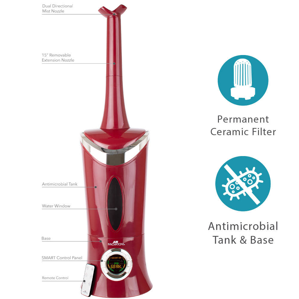 Air Innovations MH-702A Ultrasonic Cool Mist Humidifier with Remote Wine - Image 4