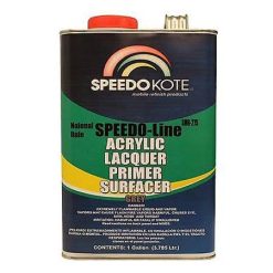 Speedokote High Build Acrylic Lacquer Primer Gray Gallon, Fast Dry, Easy Sanding, SMR-275