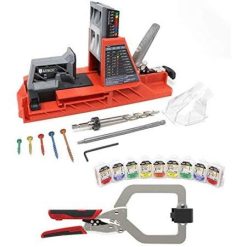 Armor Tool Auto Pocket Hole Jig w/ 750 Piece Assorted Screw Set u0026 3 inch Auto Adjust Multi Purpose Clamp