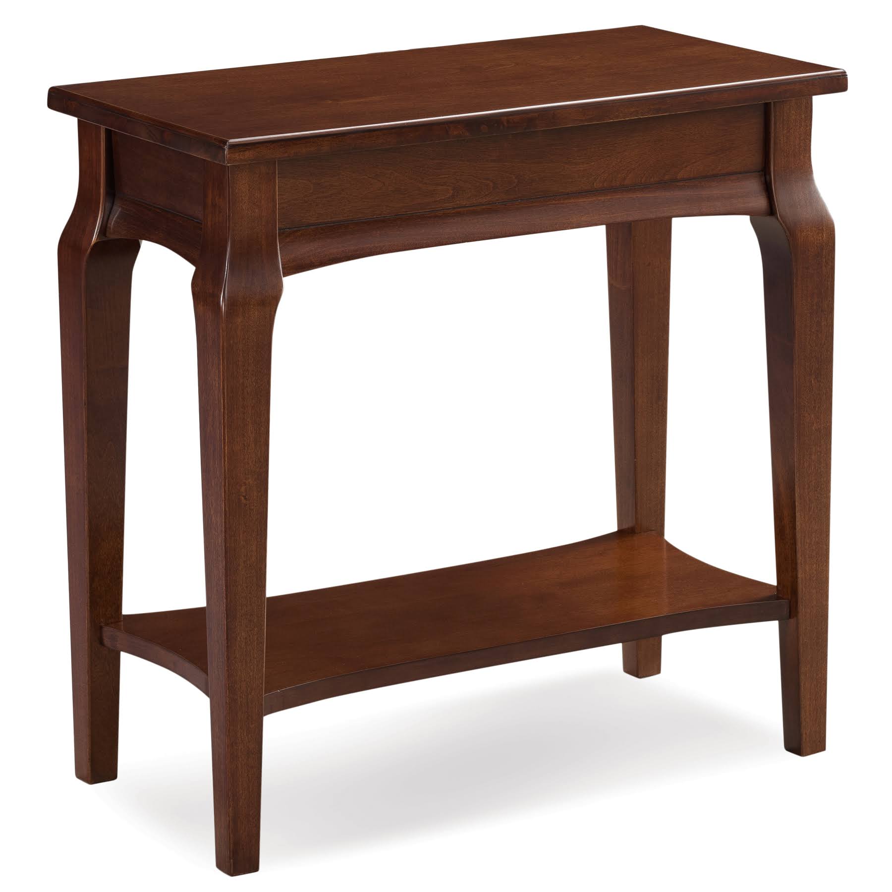Leick Home Stratus Narrow Chairside Table, Heartwood Cherry