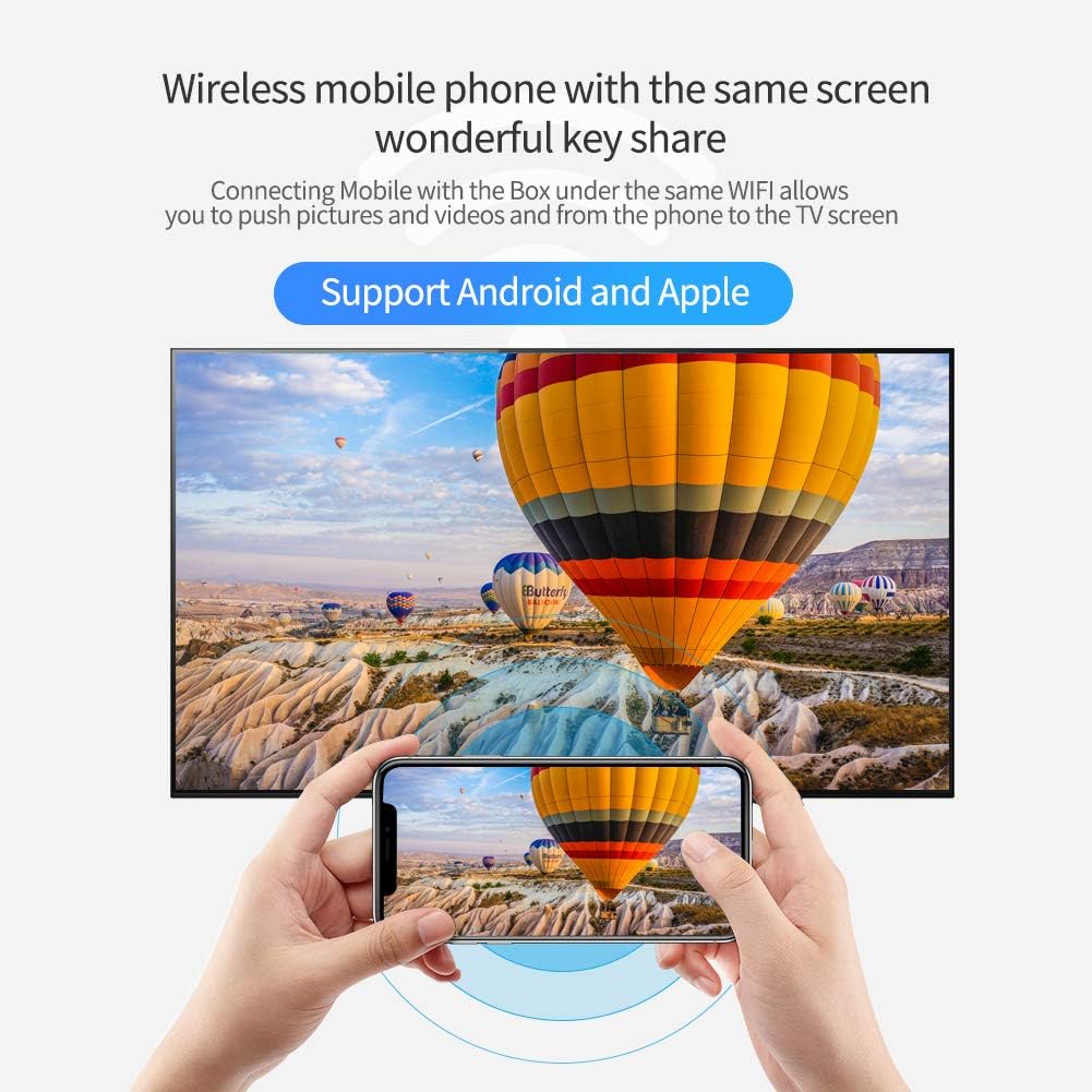 Android 10.0 TV Box, T95 4GB RAM 64 ROM Allwinner H616 Quad-Core 64-bit ARM Cortex-A53 Android Box with 2.4G/5G Dual WiFi 10/100M Ethernet, Support H.265/3D/6K Ultra HD/BT 5.0/HDMI 2.0 Smart TV Box - Image 7