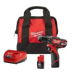 Milwaukee M12 12-Volt Lithium-Ion Cordless 3/8 in. Drill/Driver Kit with Two 1.5 Ah Batter 2407-22