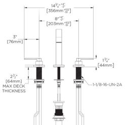 Alternative view of Speakman Lura SB-2523-PN Widespread Faucet with Lever Handles