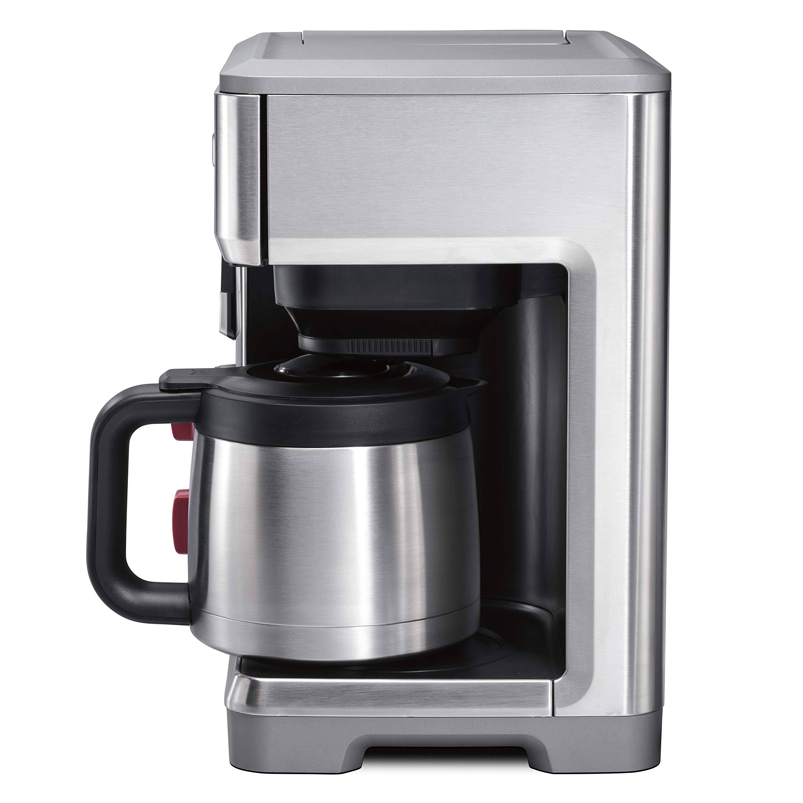 Wolf Gourmet – 10-Cup Coffee Maker with Water Filtration – Stainless Steel/Red Knob - Image 9