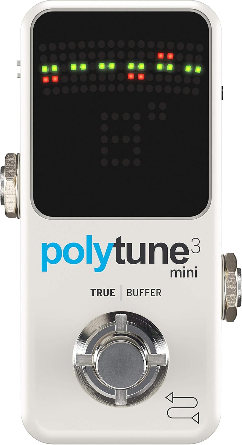 TC Electronic POLYTUNE 3 MINI Tiny Polyphonic Tuner with Multiple Tuning Modes and Built-In BONAFIDE BUFFER