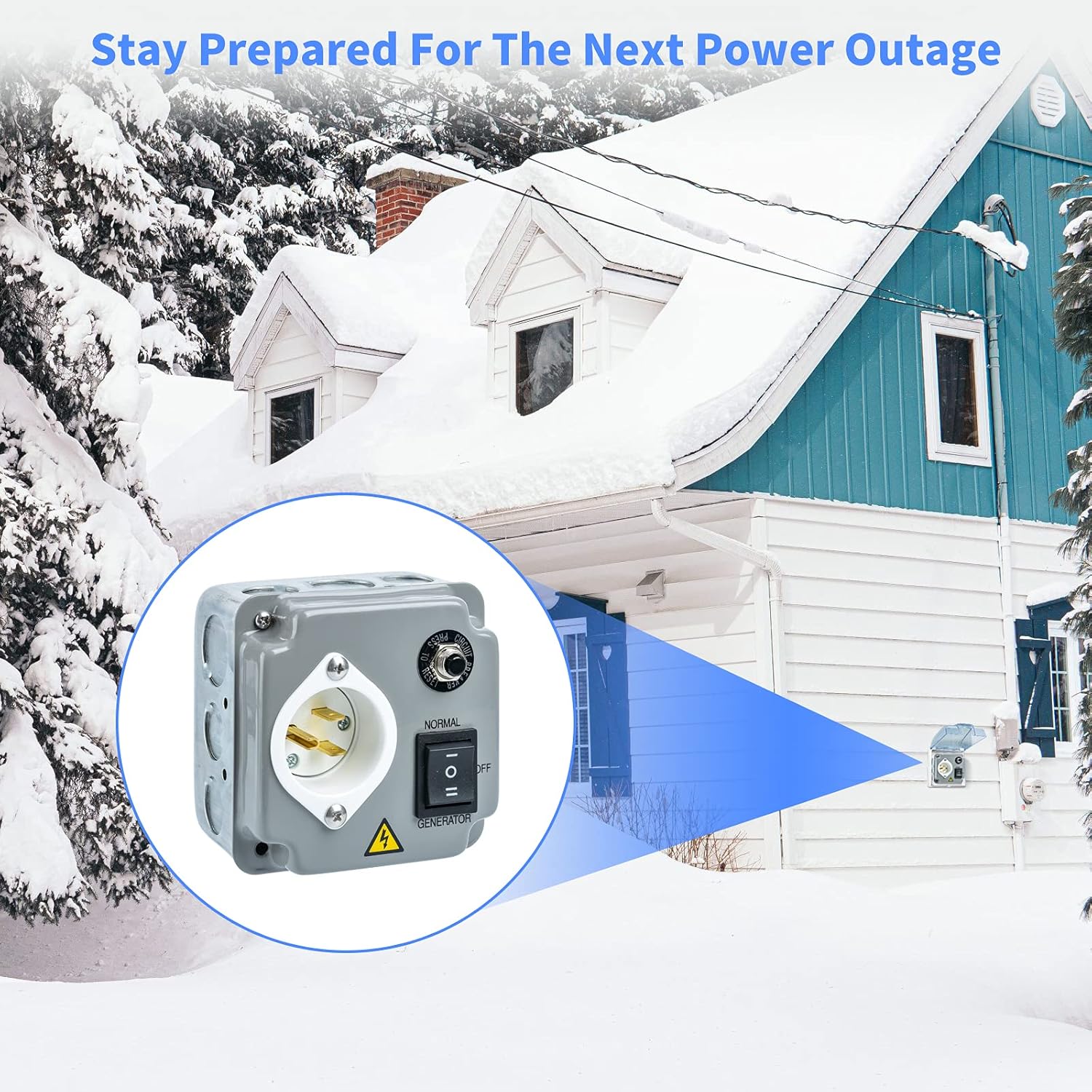 Outdoor Generator Transfer Switches, Briidea 15 Amp 120V Generator Manual Transfer Switch - Image 4