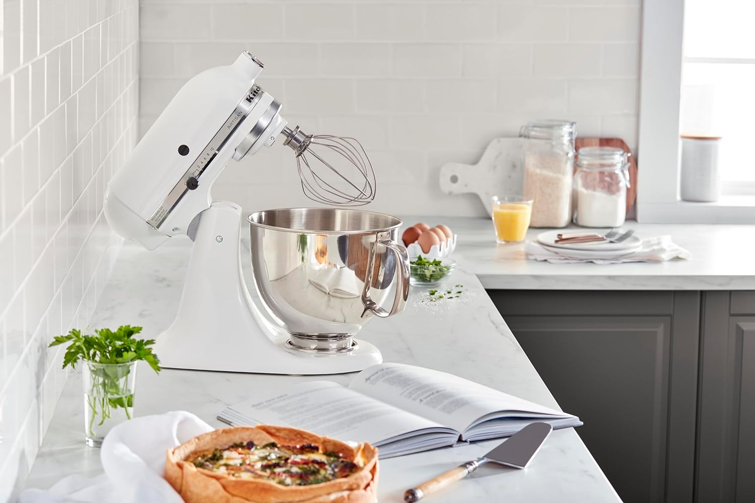 KitchenAid Artisan Series 5 Quart Tilt Head Stand Mixer with Pouring Shield KSM150PS, Cast Iron - Image 138