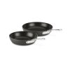 All-Clad H9112S64 Essentials Nonstick Hard Anodized 8.5 and 10.5-inch Fry Pans?? 2 Piece?? Grey