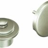 Moen T90331BN Push-N-Lock Tub and Shower Drain Kit with 1.5 Inch Threads, Brushed Nickel