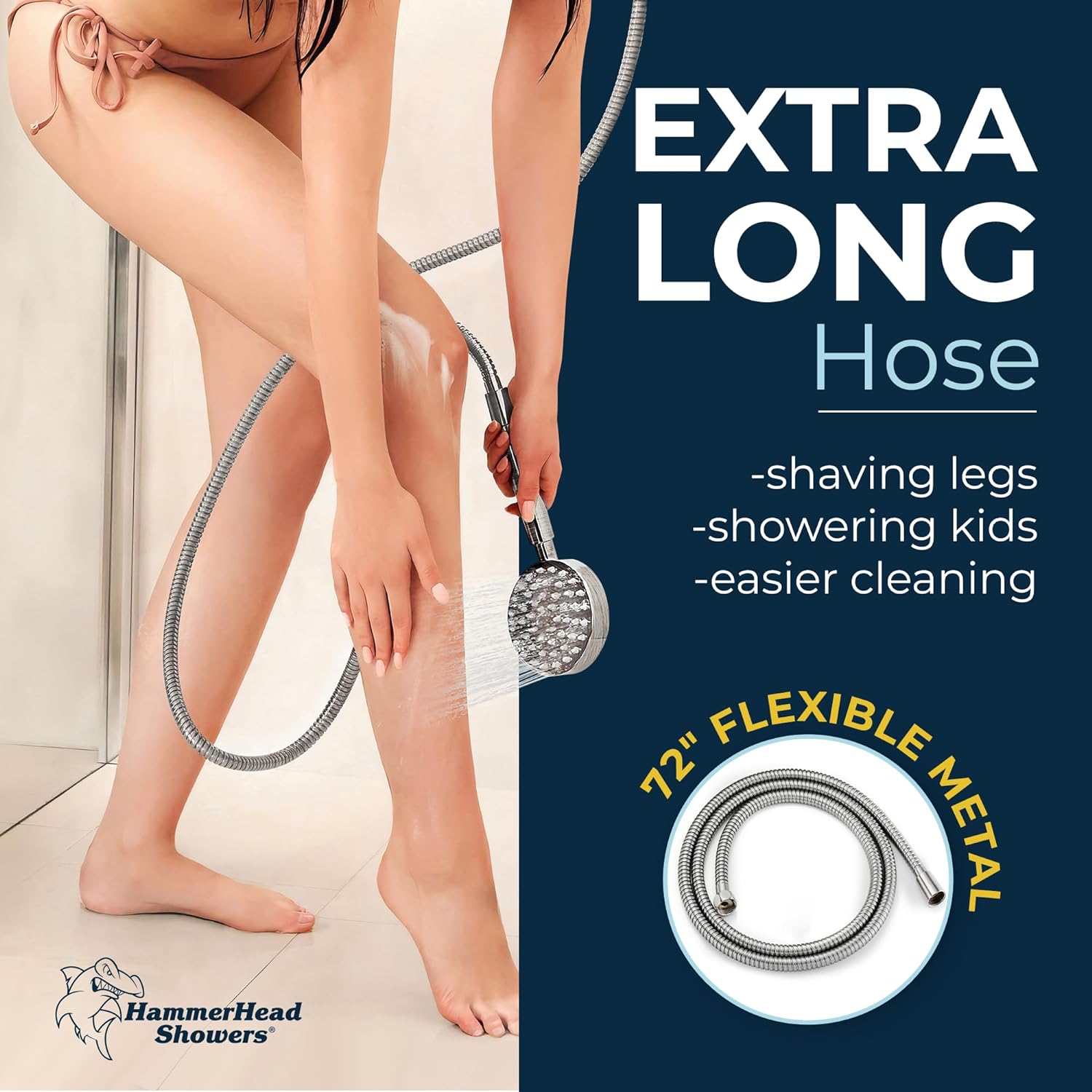 HammerHead Showers? Solid Metal LOW FLOW Handheld Shower Head with Hose and Brass Holder – OIL RUBBED BRONZE ?C Water Saving 1.75 GPM Detachable Shower Head – Adjustable Shower Wand Bracket & 6ft Hose - Image 20