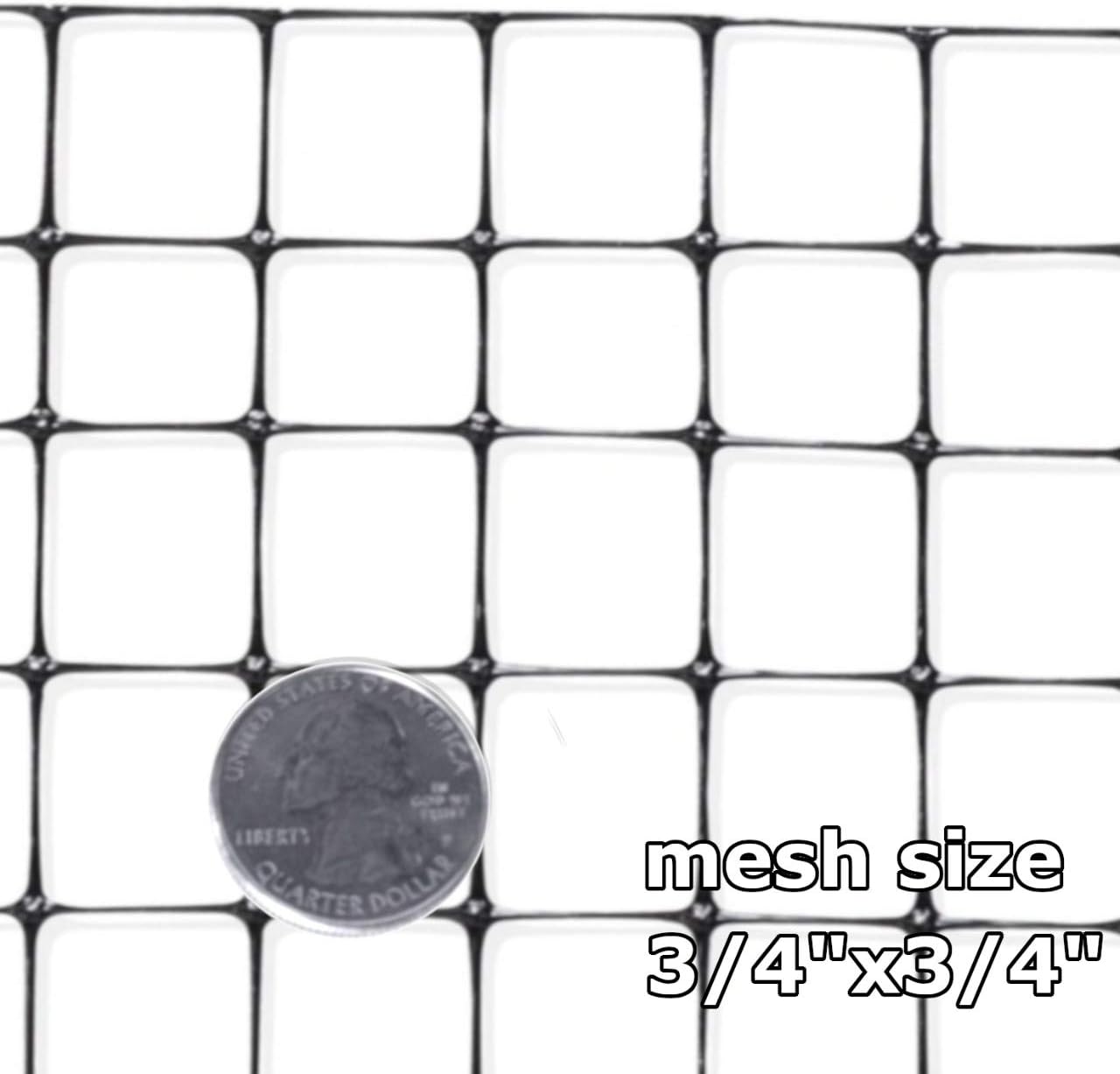 OldMacDonald Deer and Animal Fence Barrier Netting (55gr/sq m.) 7.5′ x 100′ (2.3m x 30m) (mesh 19x19mm) - Image 2