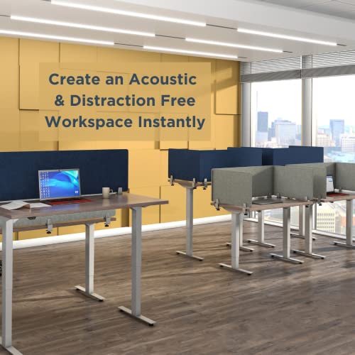 VaRoom – Desk Divider; Sound Proof Dividers – Privacy Shields for Student Desks and Desk Privacy Panels. Cubicle Wall, Desk Divider for Students and Office Divider (Light Grey, 48 W x 18??H) - Image 2