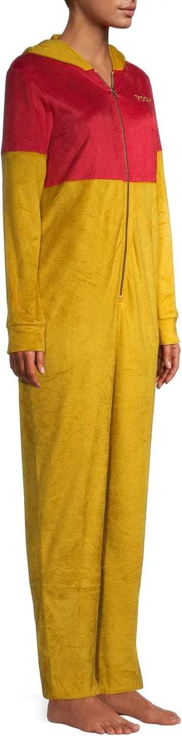Disney Women’s Winnie the Pooh Fleece Pajama Union Suit, X-Large Yellow - Image 4