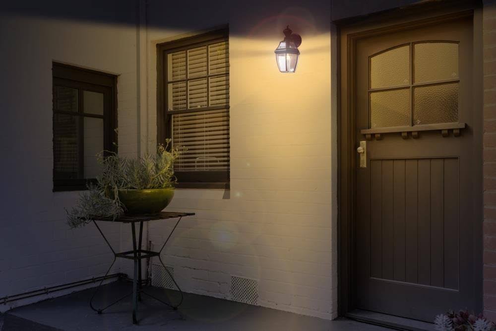 Secure Home Hanging Carriage 14.5-in H Black Medium Base (E-26) Outdoor Wall Light - Image 2