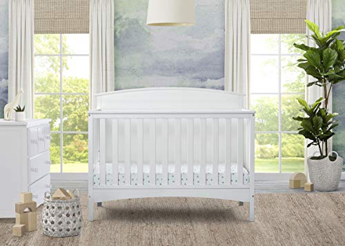 Delta Children Archer Solid Panel 4-in-1 Convertible Baby Crib – Greenguard Gold Certified, Bianca White - Image 2