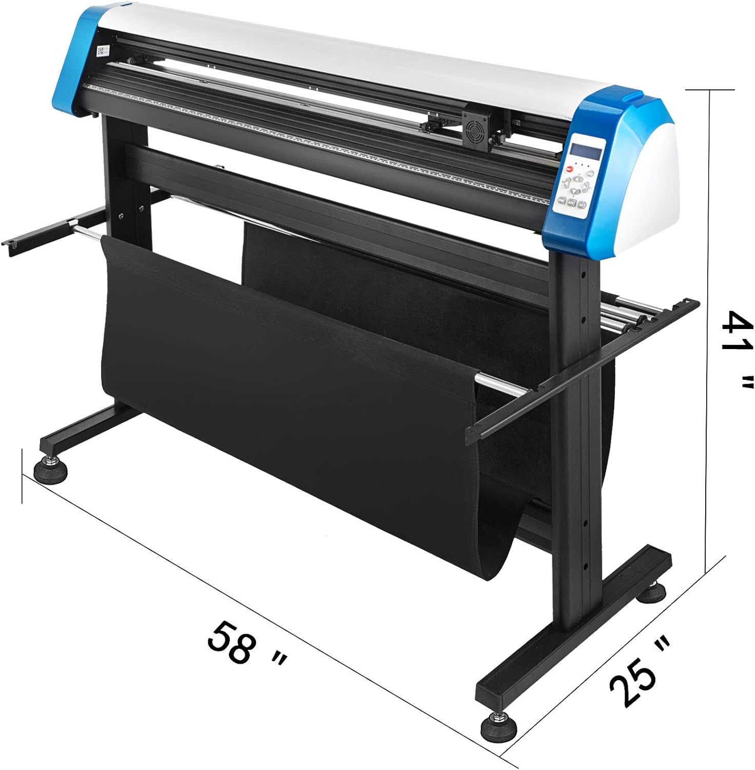 Office Products VEVOR Vinyl Cutter 53 Inch Plotter Machine Automatic Paper Feed Vinyl Cutter Plotter Speed Adjustable Sign Cutting with Floor Stand Signmaster Software - Image 2