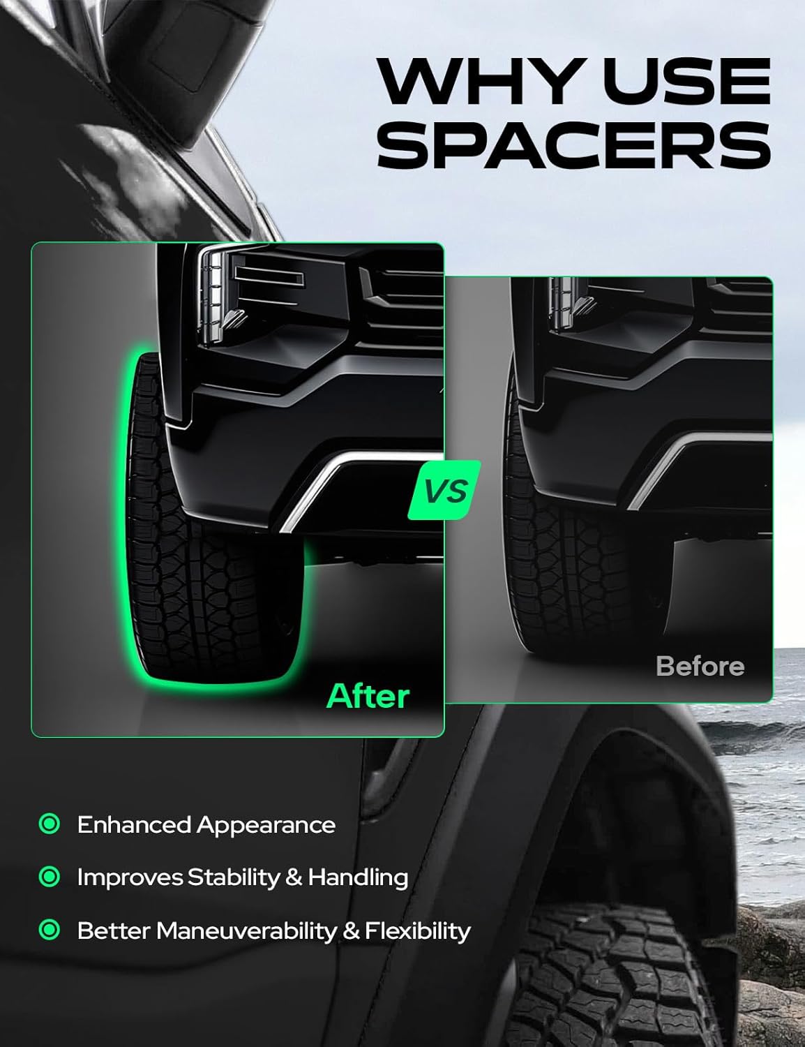 YHTAUTO 5×120 Hub Centric Wheel Spacers 1 Compatible with 1991-2011 BMW 1/3/5/6/7/8/M3/M5/M6/Z3/Z4/Z8 Series Tire Spacers M12x1.5 Studs, 72.56mm Hub Bore 5 Lug 2PCS Black - Image 17