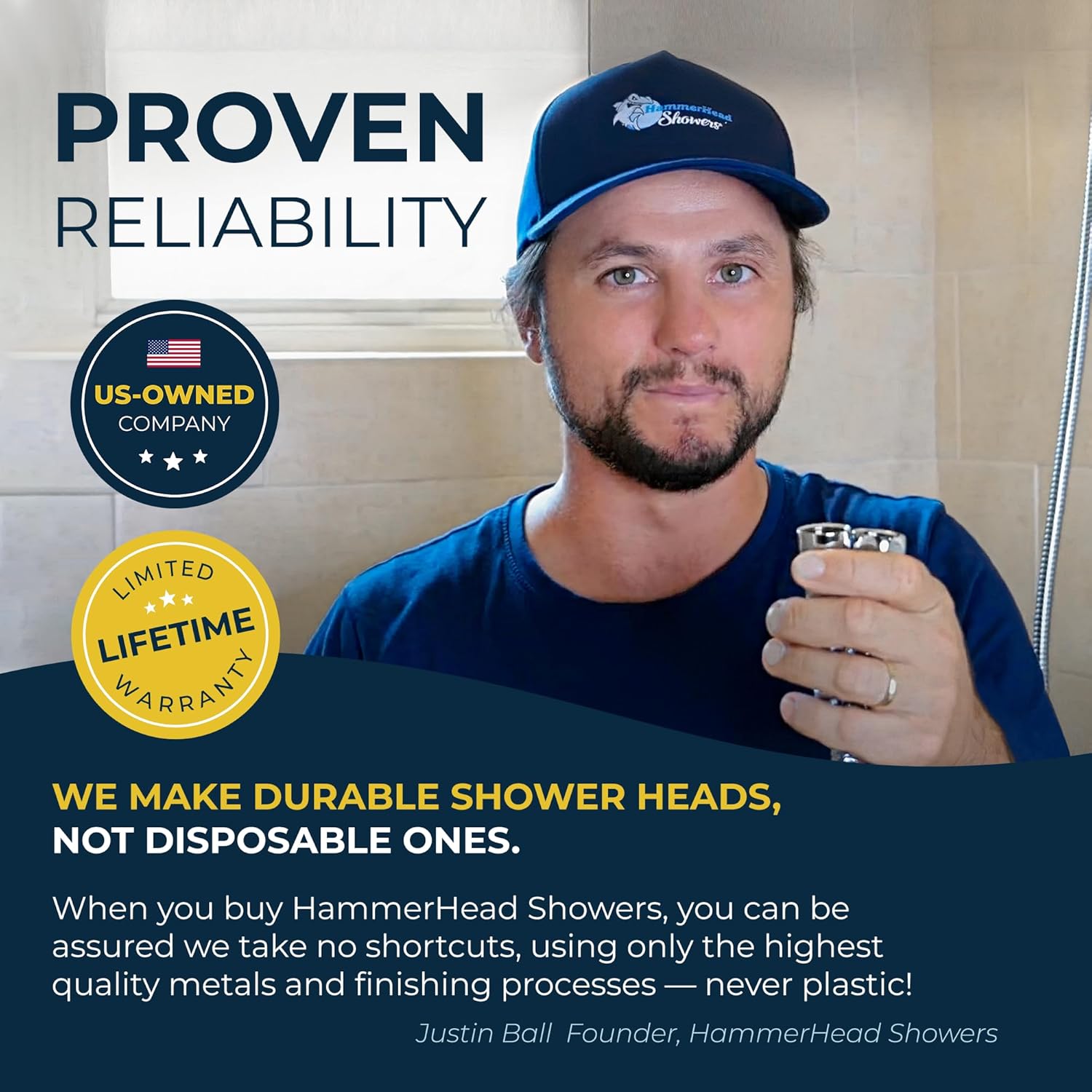 HammerHead Showers? Solid Metal LOW FLOW Handheld Shower Head with Hose and Brass Holder – OIL RUBBED BRONZE ?C Water Saving 1.75 GPM Detachable Shower Head – Adjustable Shower Wand Bracket & 6ft Hose - Image 14