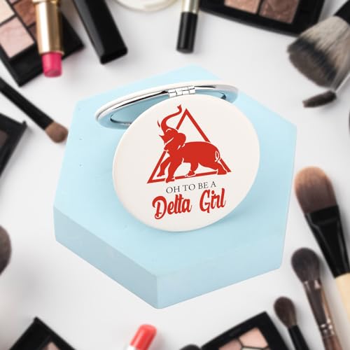 Delta Elephant Pocket Mirror Greek Sorority Sister Makeup Mirror to be a Girl Sorority Gift (Delta Girl) - Image 3