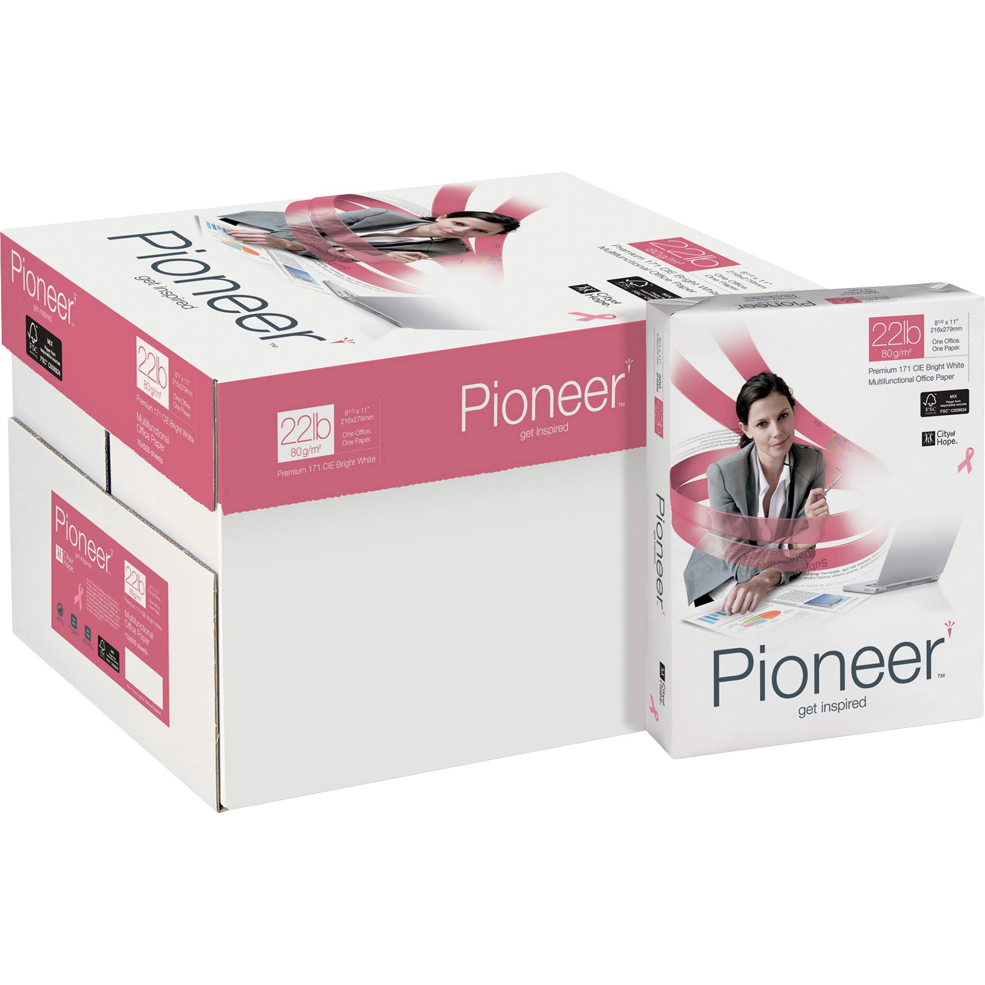 Pioneer Multipurpose Paper 99 Brightness 22 lbs. 8-1/2 x 11 Bright White 5000 - Image 3