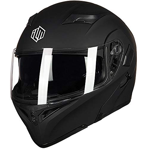ILM Motorcycle Dual Visor Flip up Modular Full Face Helmet DOT 6 Colors Model 902 - Image 35