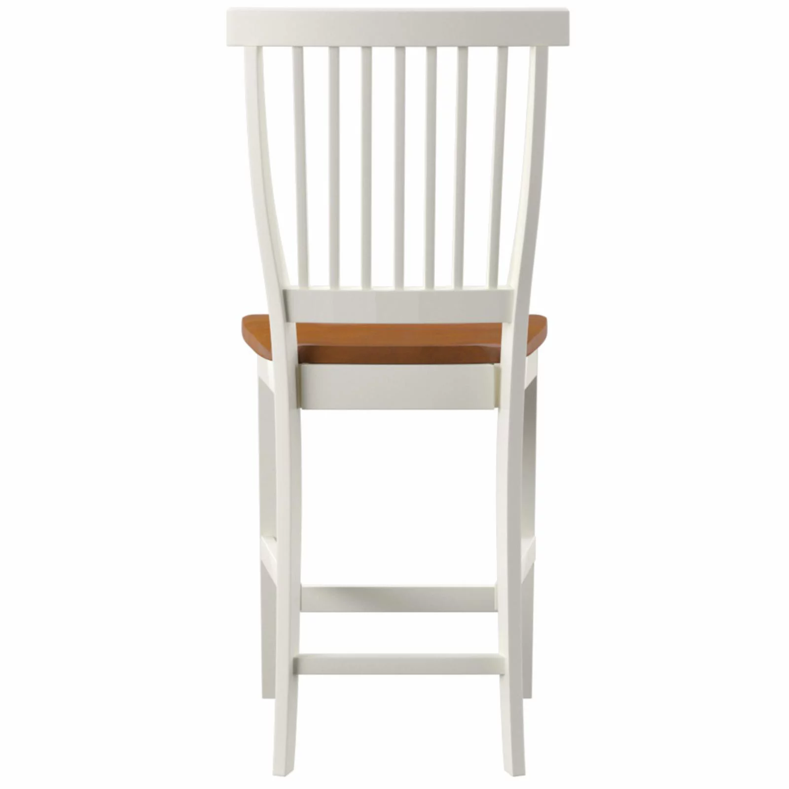 Homestyles Americana Traditional Wood Counter Stool in Antique White and Oak - Image 8