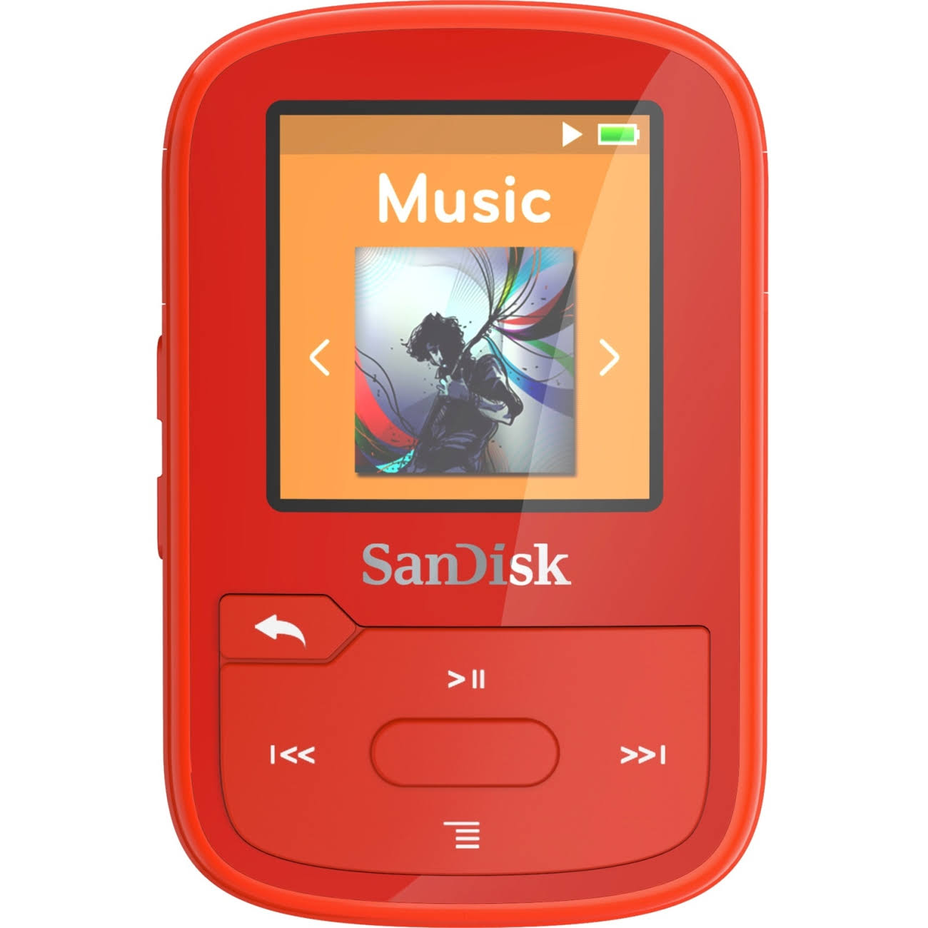 SanDisk 16GB Clip Sport Plus MP3 Player Sdmx28-016g-a46r – Red